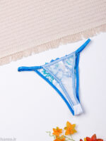 ست شورت و سوتین فنردار توری ژینا Jina آبی کد 1148