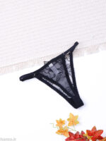 ست شورت و سوتین فنردار توری ژینا Jina مشکی طرح C کد 1007