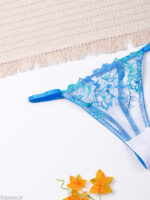 ست شورت و سوتین فنردار توری ژینا Jina آبی کد 1148