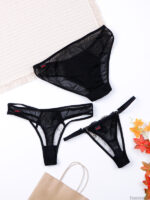 ست شورت و سوتین چهار تیکه فنردار آداک Adak طرح B کد 562