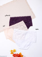 شورت زنانه اسلیپ بغل پهن نخی گیپور روژان Rojan سایز XL کد 5587