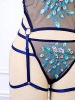 ست شورت و برالت سه تکه دانتل فنردار Bereta برتا گلدوزی کد 6500N