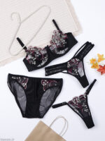 ست شورت و سوتین چهار تیکه فنردار آداک Adak طرح C کد 562