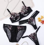 ست شورت و سوتین چهار تیکه فنردار آداک Adak طرح C کد 562