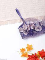 ست شورت و سوتین فنردار توری ژینا Jina بنفش کد 2005