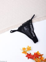 ست شورت و سوتین فنردار توری ژینا Jina مشکی کد 5533