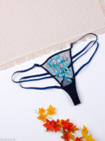 ست شورت و برالت سه تکه دانتل فنردار Bereta برتا گلدوزی کد 6500N