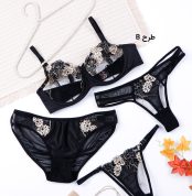 ست شورت و سوتین چهار تیکه فنردار آداک Adak طرح B کد 562