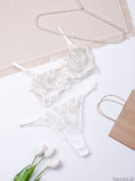 ست شورت و سوتین نیمه بلند فنردار توری Bereta برتا کد 2082W