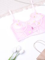 ست شورت و سوتین نیمه بلند فنردار توری Bereta برتا کد 1061BP