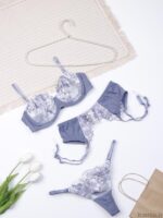 ست بند جوراب و شورت و سوتین فنردار توری Bereta برتا کد 4010GR