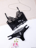 ست شورت و سوتین نیمه بلند فنردار توری Bereta برتا کد 1031NI