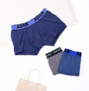 شورت مردانه پادار نخی آداک Adak طرحدار کد 1-211