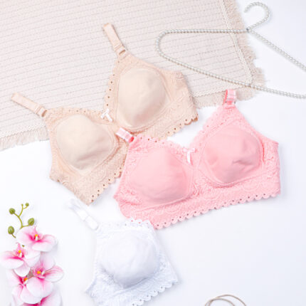 سوتین پرسی بدون فنر نخ و دانتل شادی Shadi کد 92