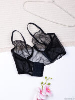 ست شورت و سوتین نیمه بلند فنردار توری Bereta برتا کد 1031NI