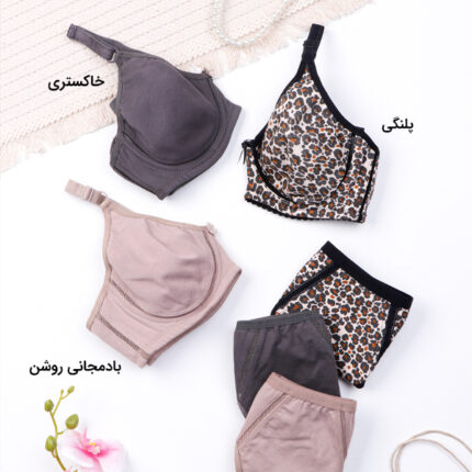 ست شورت و سوتین پرسی فنردار نخی شادی Shadi کد 69