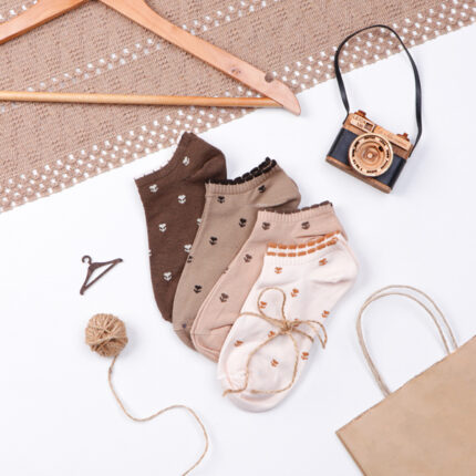 جوراب مچی زنانه نخی فنسی fancy کد 10