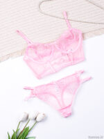 ست شورت و سوتین نیمه بلند فنردار توری Bereta برتا کد 2062PP