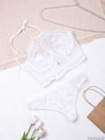 ست شورت و سوتین نیمه بلند فنردار توری Bereta برتا کد 1041W