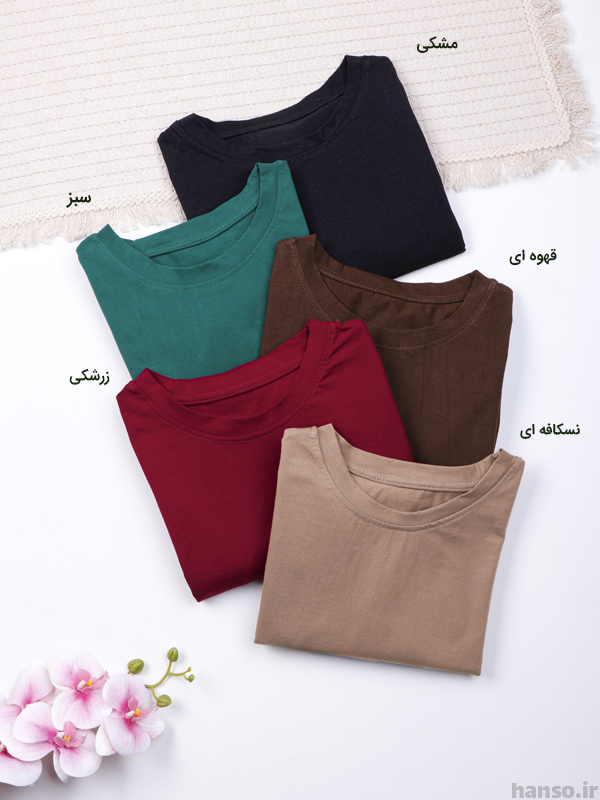 تیشرت بیسیک نخی کد 2554