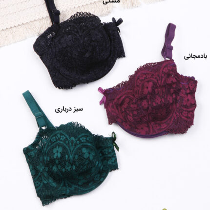 ست شورت و سوتین گیپور فنردار ژوبین کد 1395