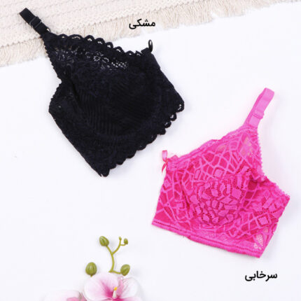 ست شورت و سوتین گیپور فنردار ژوبین کد 1224